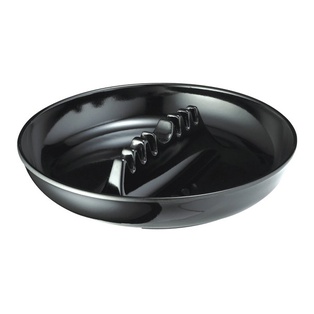 Ashtray (Safety) 7" x 1 1/2" Black Round