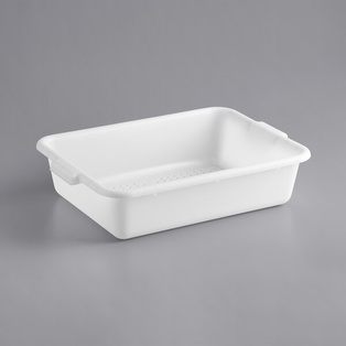 Bus Tub 20" x 15" x 5" Polyethylene Plastic (White) 