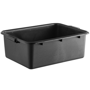 Bus Tub 20" x 15" x 7" Polyethylene Plastic (Black) 