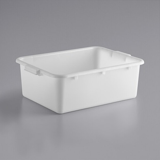 Bus Tub 20" x 15" x 7" Polyethylene Plastic (White) 