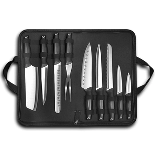 CHEF KNIFE SET WITH ROLL BAG          