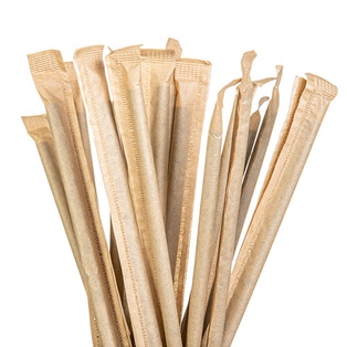 Paper Straws Brown 10”