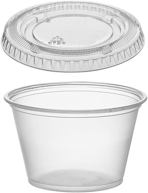 CONDIMENT CUPS & LIDS SEPERATELY PP 2OZ