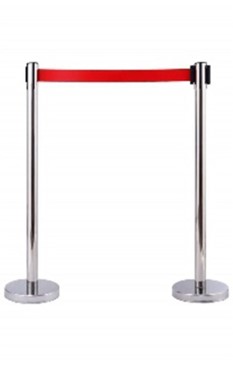 Stanchion with Retractable Belt 36" (Stainless Steel)