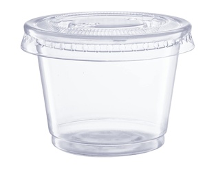 Condiment Cup & Lid 1oz PET 100pk