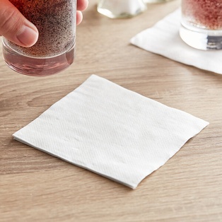 Cocktail Napkins 1 ply 9.0"x9.0" (White)
