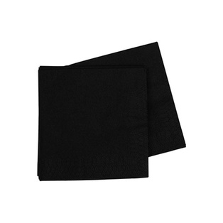 Cocktail Napkins 1 ply 9.5"x9.5" (Black) PK-500