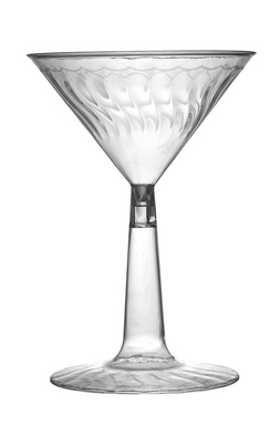 Martini w/ Clear Base Disposable (Clear) 12pk