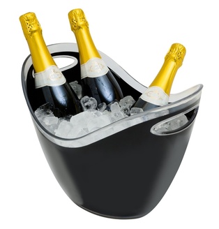 Wine Bucket  Black 4 bottle Oval