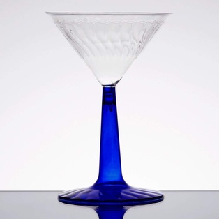 Martini w/ Blue Base Disposable 6pcs