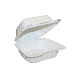 ARC - White 6" Hamburger Clamshell