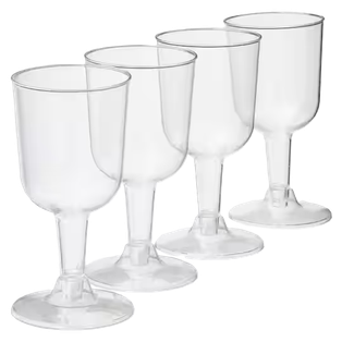 Plastic Wineglass Clear 5oz 8pcs