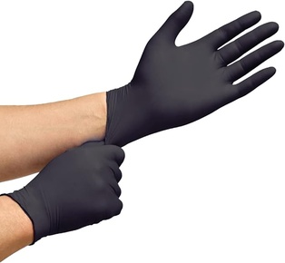 (Medium) Nitrile Black Gloves Disposable Powder-Free BX-100