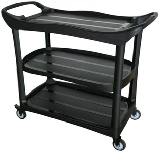 Heavy Duty 3 Tier Commercial Utility Cart With Brakes