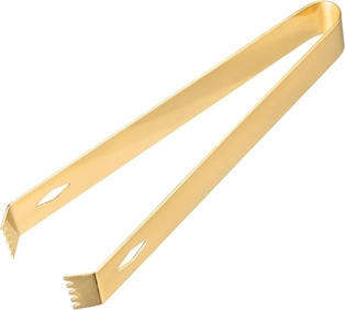 7” Gold Diamond cut Ice Tongs