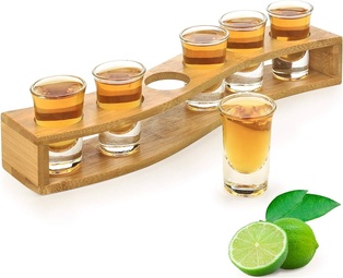 Wooden Shot Tray (6 Compartment)